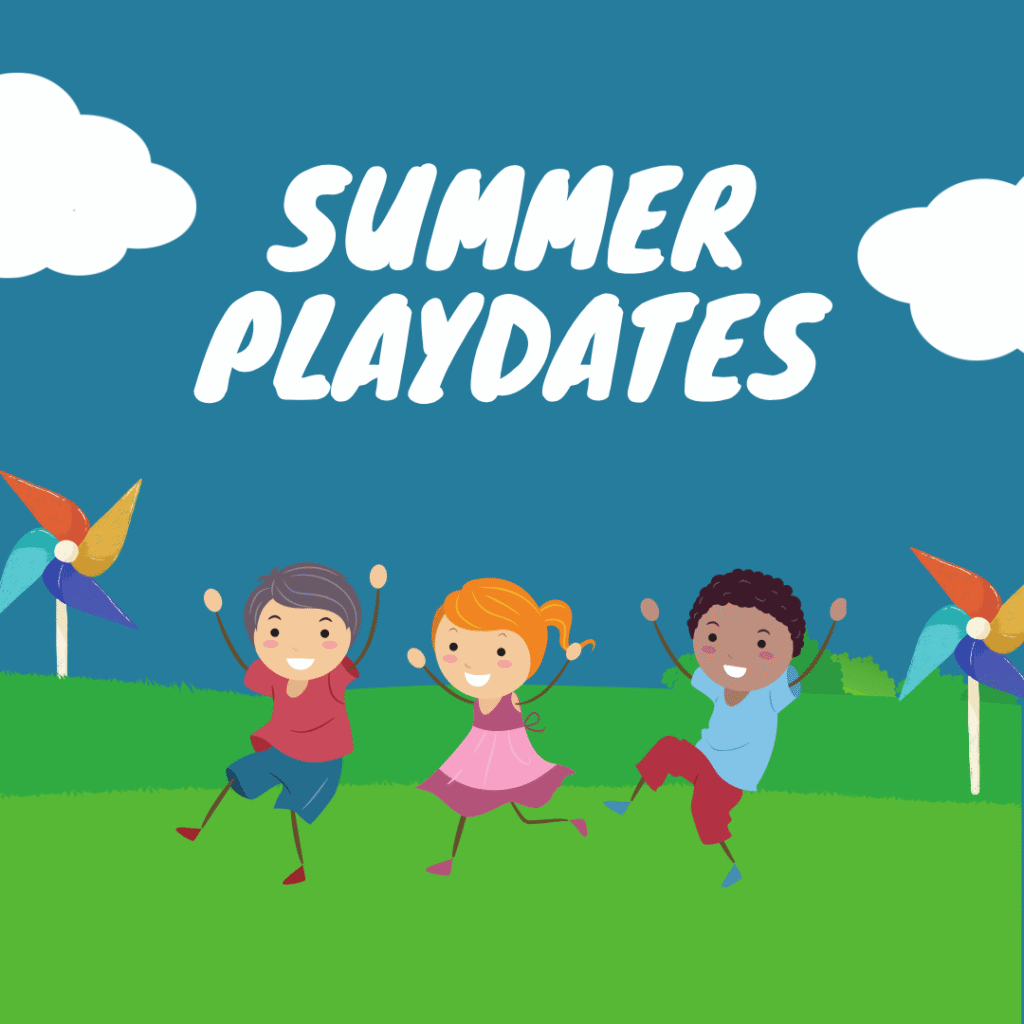 Summer Playdates - kids having fun on a field